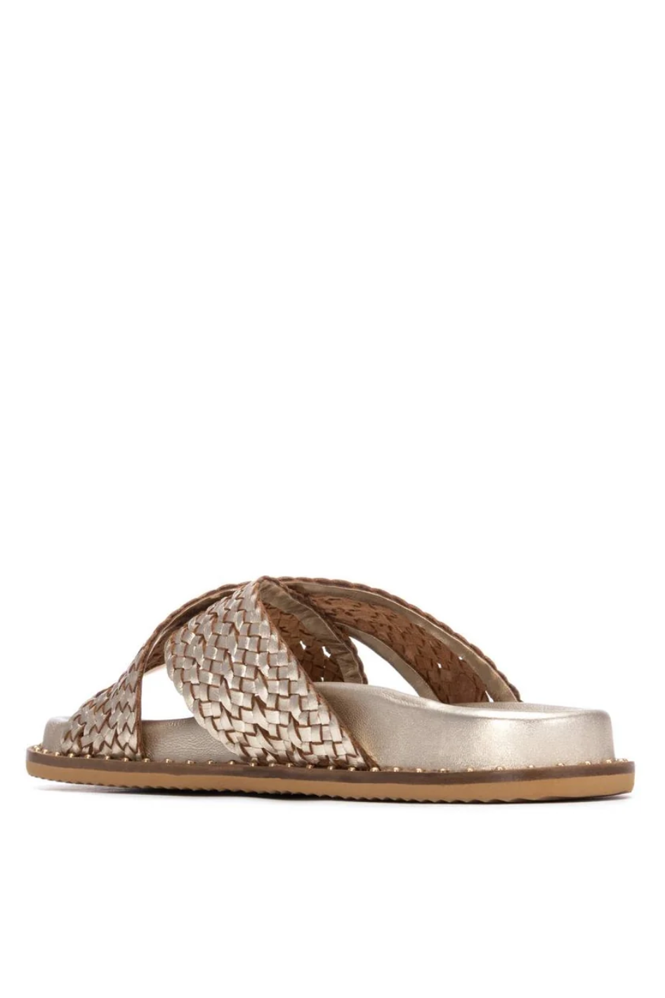 Carmela Leather Sandal in Gold
