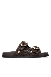 Carmela Leather Slide | Brown | 163058