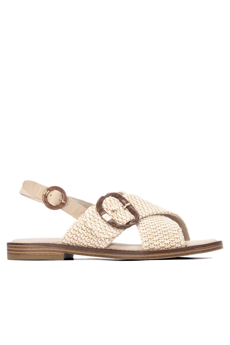 Carmela Woven Sandal in Beige