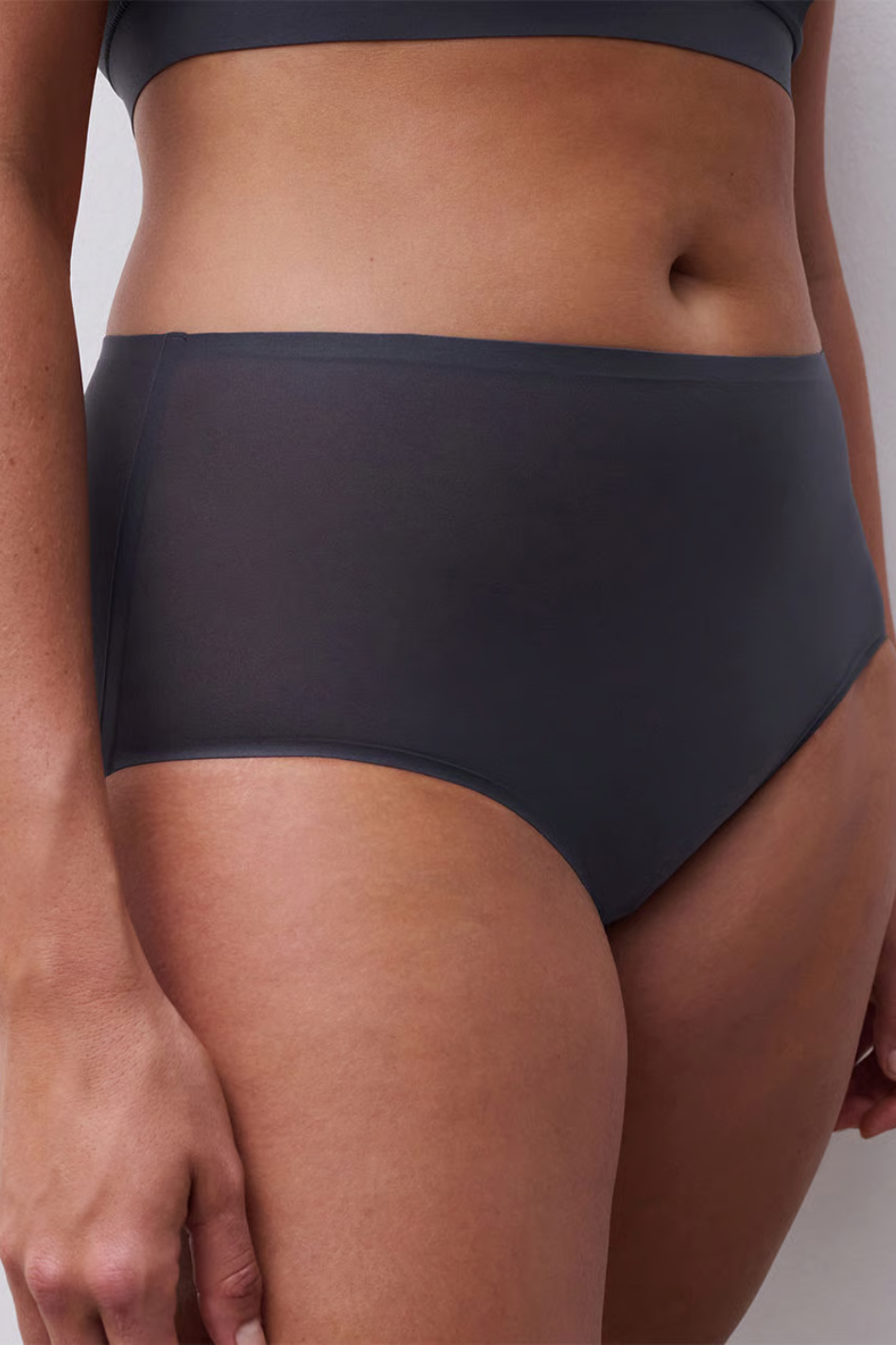 Chantelle Soft Stretch High Waisted Brief in Carbon