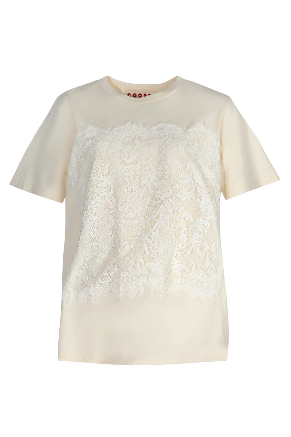 Cooper Just To Save Lace T-Shirt in Cream