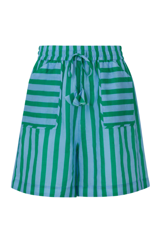 Cooper Patch Made in Heaven Short | Green/Blue Stripe