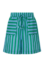 Load image into Gallery viewer, Cooper Patch Made in Heaven Short in Green and Blue Stripe
