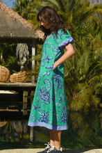 Load image into Gallery viewer, Cooper Puff and Ready Dress in Green Floral By Trelise Cooper
