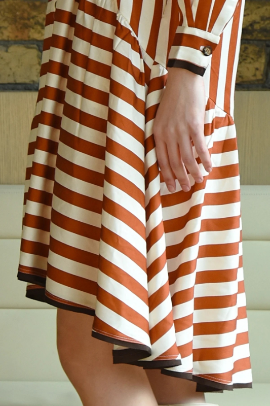 Cooper Seeing Stripes Dress "Stripe Up A Conversation" | Cinnamon Stripe | By Trelise Cooper