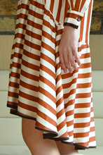 Load image into Gallery viewer, Cooper Seeing Stripes Dress &quot;Stripe Up A Conversation&quot; | Cinnamon Stripe | By Trelise Cooper
