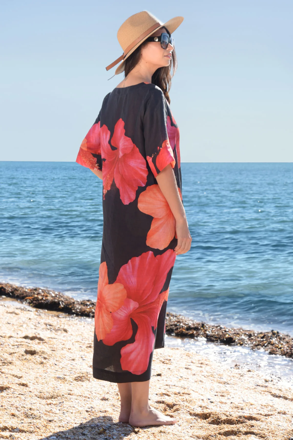 Curate A Fine Drop Dress in Bloom Town Linen By Trelise Cooper
