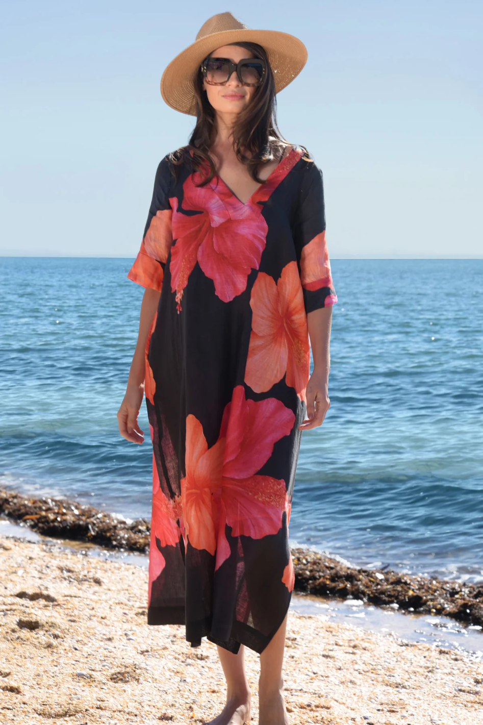 Curate A Fine Drop Dress in Bloom Town Linen By Trelise Cooper