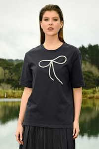 Curate Bow'tiful Day Top | Black | By Trelise Cooper