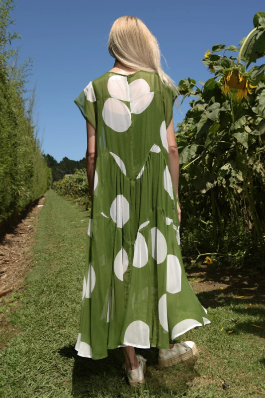 Curate Frill Of The Carnival Dress in Green Spot
