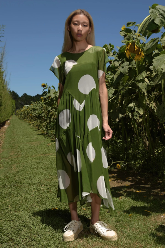 Curate Frill Of The Carnival Dress in Green Spot