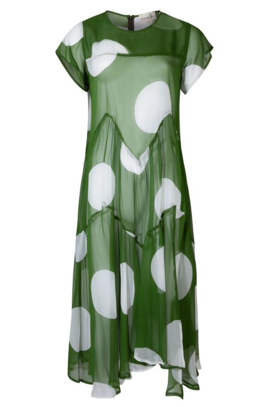 Curate Frill Of The Carnival Dress in Green Spot