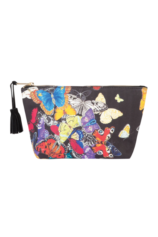 Curate Kiss and Makeup Bag Butterflies Print