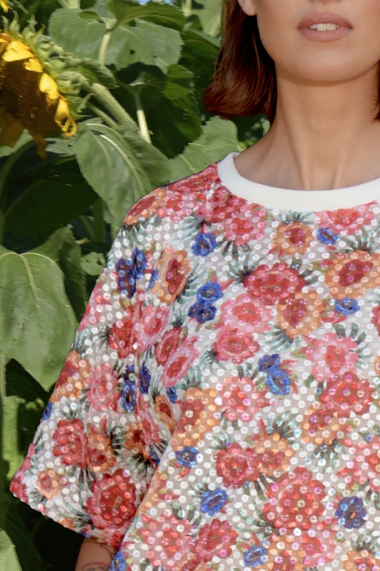 Curate Picture Perfect Top | Floral Sequins | By Trelise Cooper