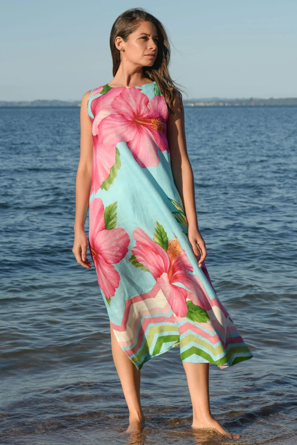 Curate Star Appeal Dress in Bloom Town Linen 