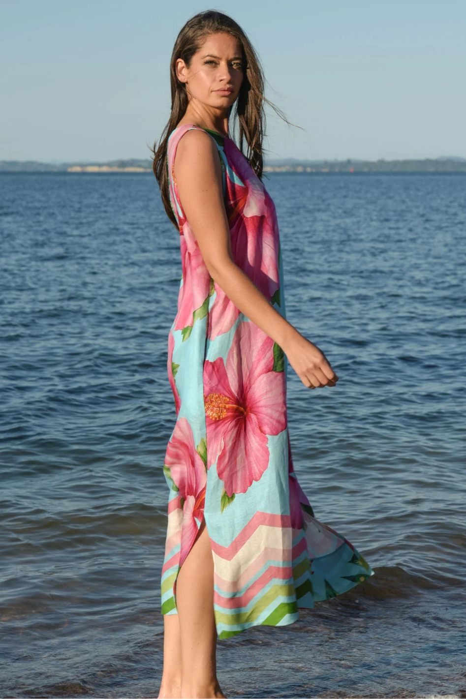 Curate Star Appeal Dress in Bloom Town Linen 