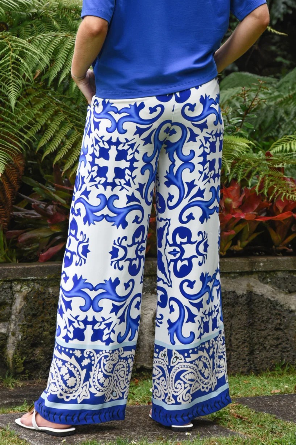 Curate Take Your Lead Pant in Going Out in Tile Print