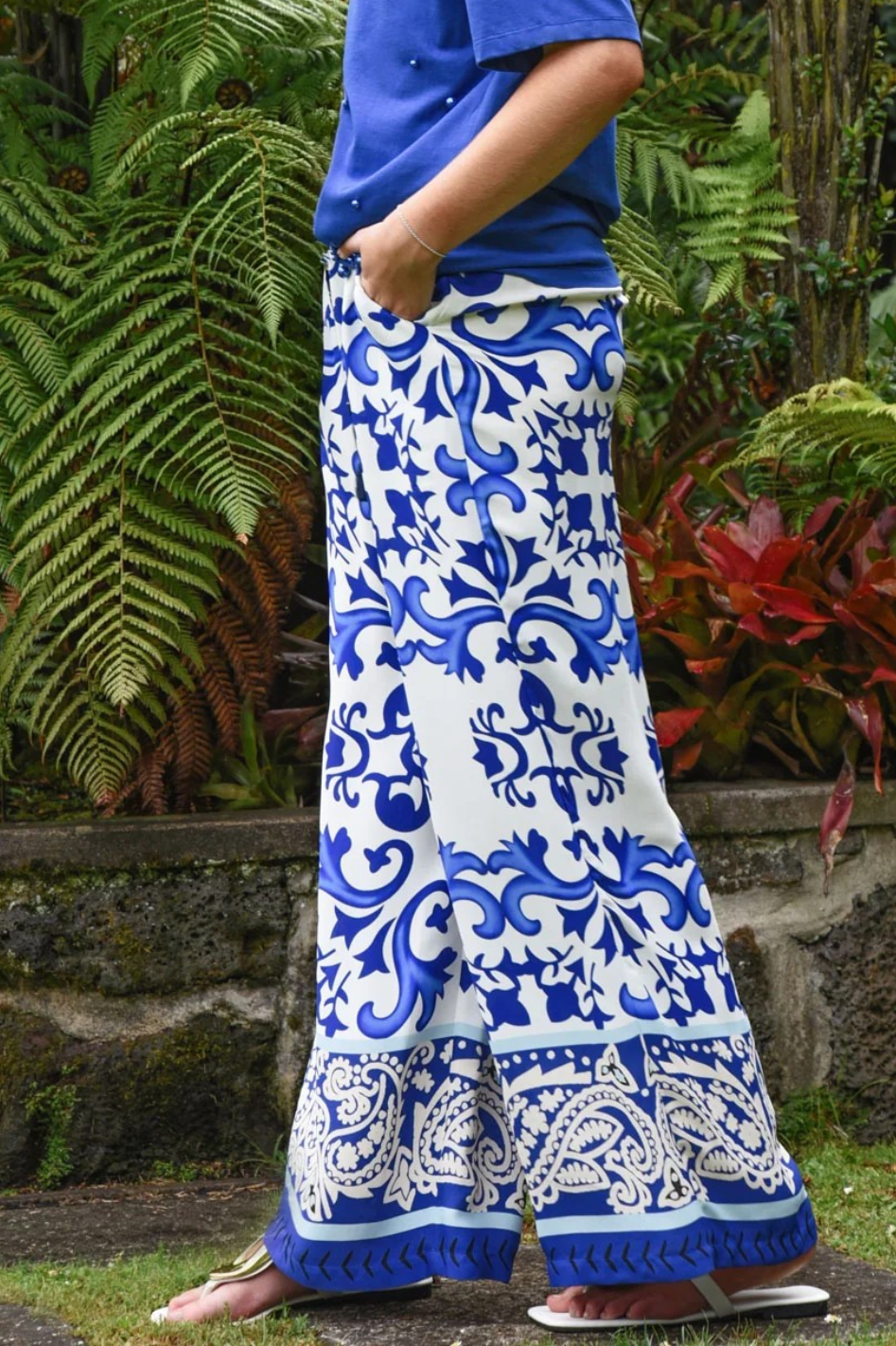 Curate Take Your Lead Pant in Going Out in Tile Print