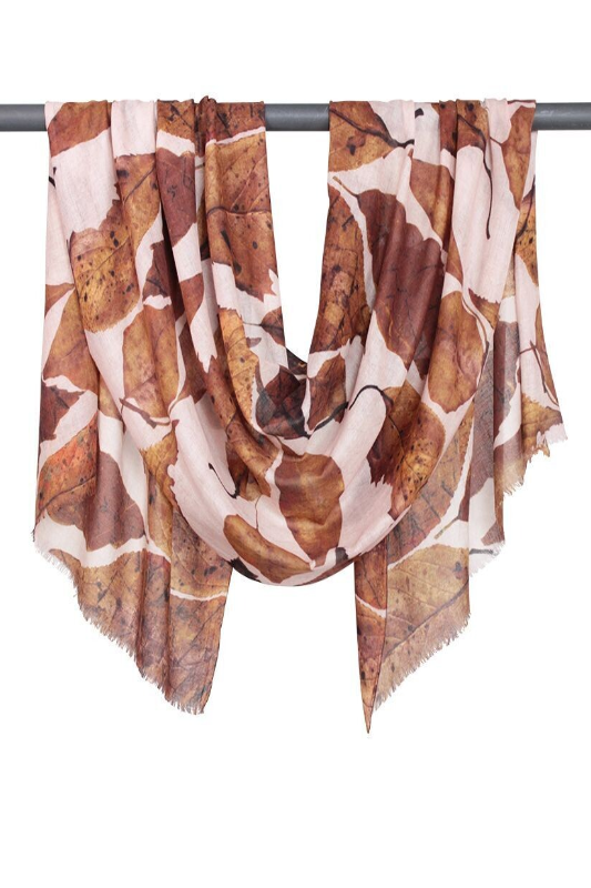 D-Lux Autumn Pure Merino Wool Scarf | Tobacco