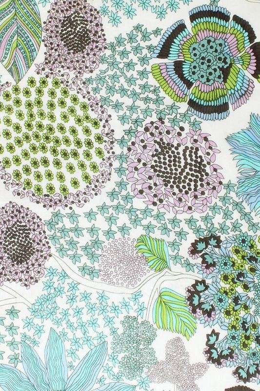 D-Lux Justine Flower Hand Printed Pure Silk Scarf | Jade