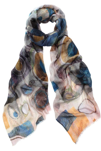D-Lux Metropole Abstract Pure Lightweight Micromodal Scarf | Natural