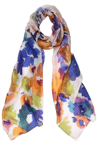 D-Lux Tansey Lightweight Abstract Pure Silk Scarf