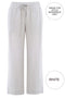 Dolcezza Linen Crop Pant | White | 25232