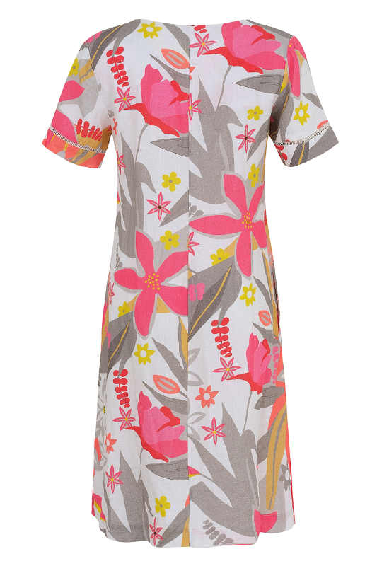 Dolcezza 'A Smell of Gardenia' Linen Dress | 25703