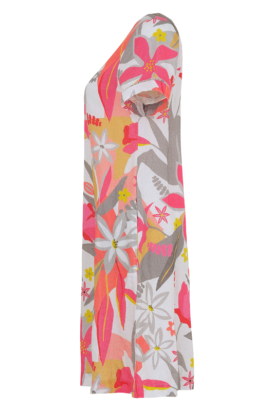 Dolcezza 'A Smell of Gardenia' Linen Dress | 25703