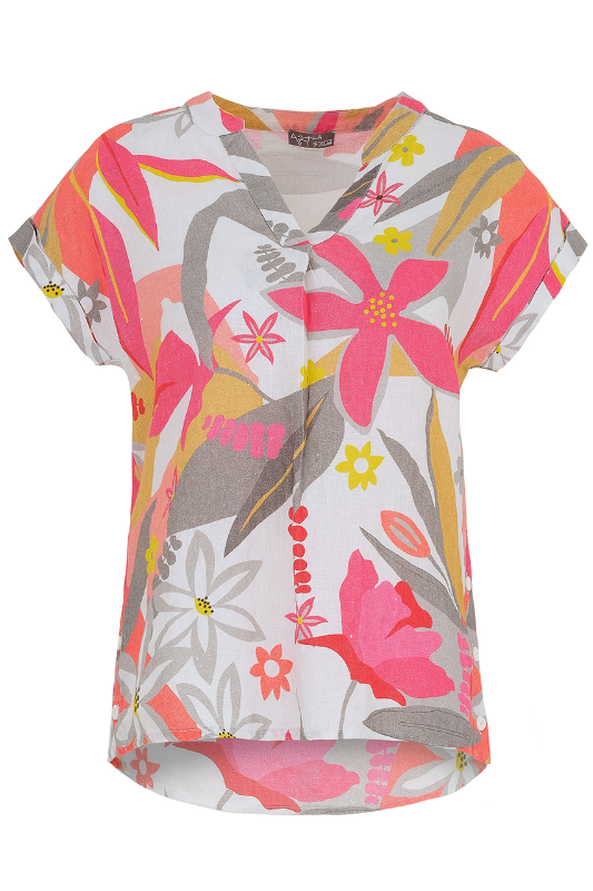 Dolcezza 'A Smell of Gardenia' Linen Top | 25700