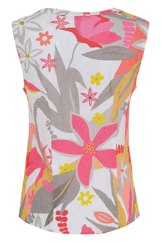 Dolcezza 'A Smell of Gardenia' Sleeveless Linen Top | 25701