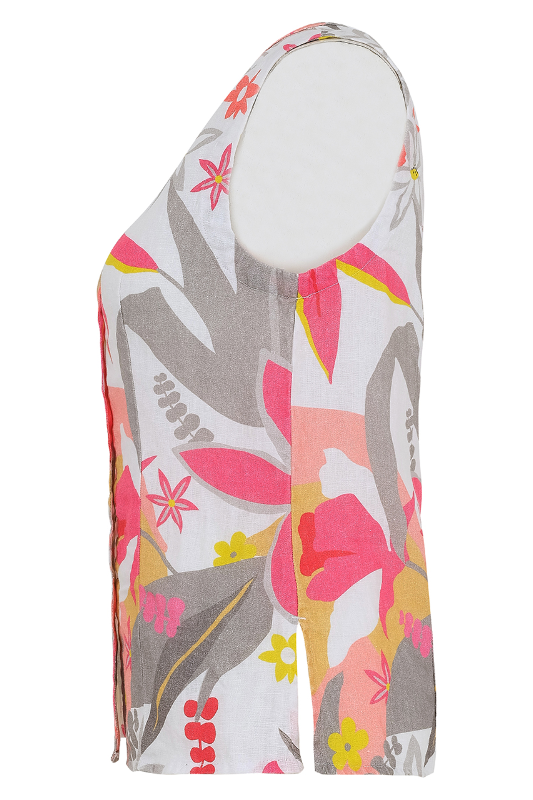 Dolcezza 'A Smell of Gardenia' Sleeveless Linen Top | 25701