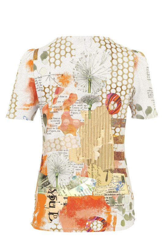Dolcezza 'Big Changes' Print Top With Tie Waist Detail | 24712