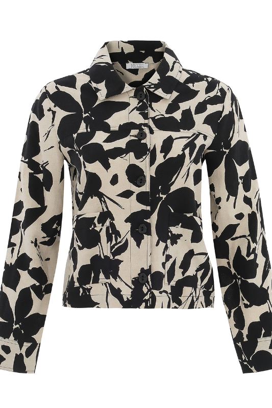 Dolcezza 'Garden in the Moonlight' Linen Mix Button Jacket