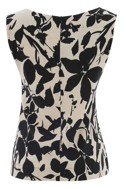 Dolcezza 'Garden in the Moonlight' Linen Mix Top | 25140