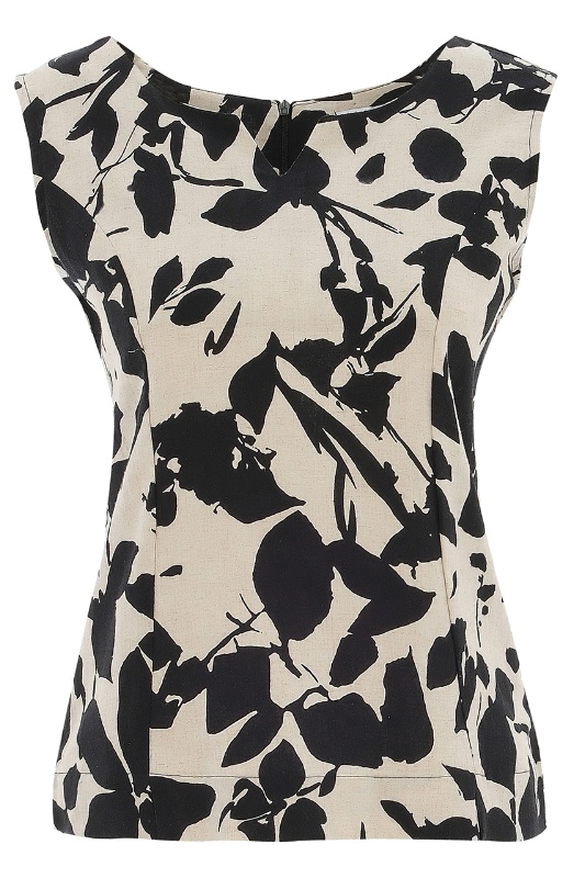 Dolcezza 'Garden in the Moonlight' Linen Mix Top | 25140