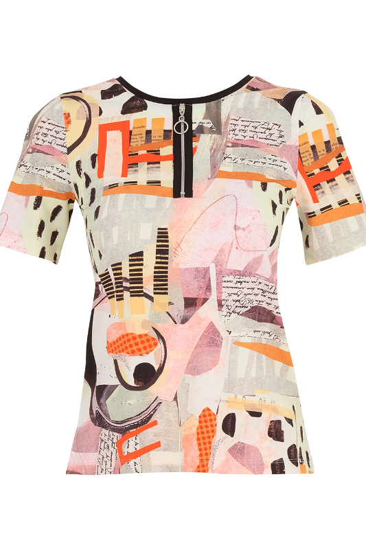 Dolcezza Instamatic Print Half Zip Top | 25631