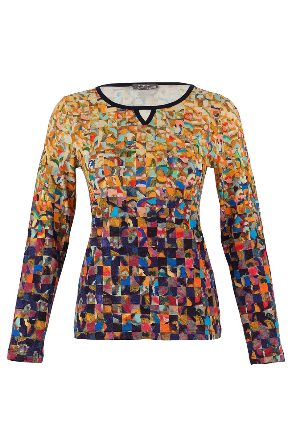 Dolcezza 'Jennifer Lommers' Gold Rubble Print Top