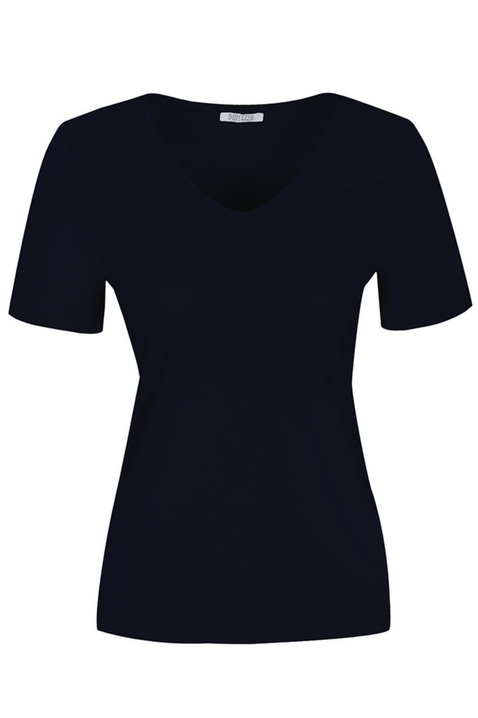 Dolcezza Jersey V-Neck Tee in Navy