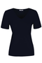 Dolcezza Jersey V-Neck Tee in Navy