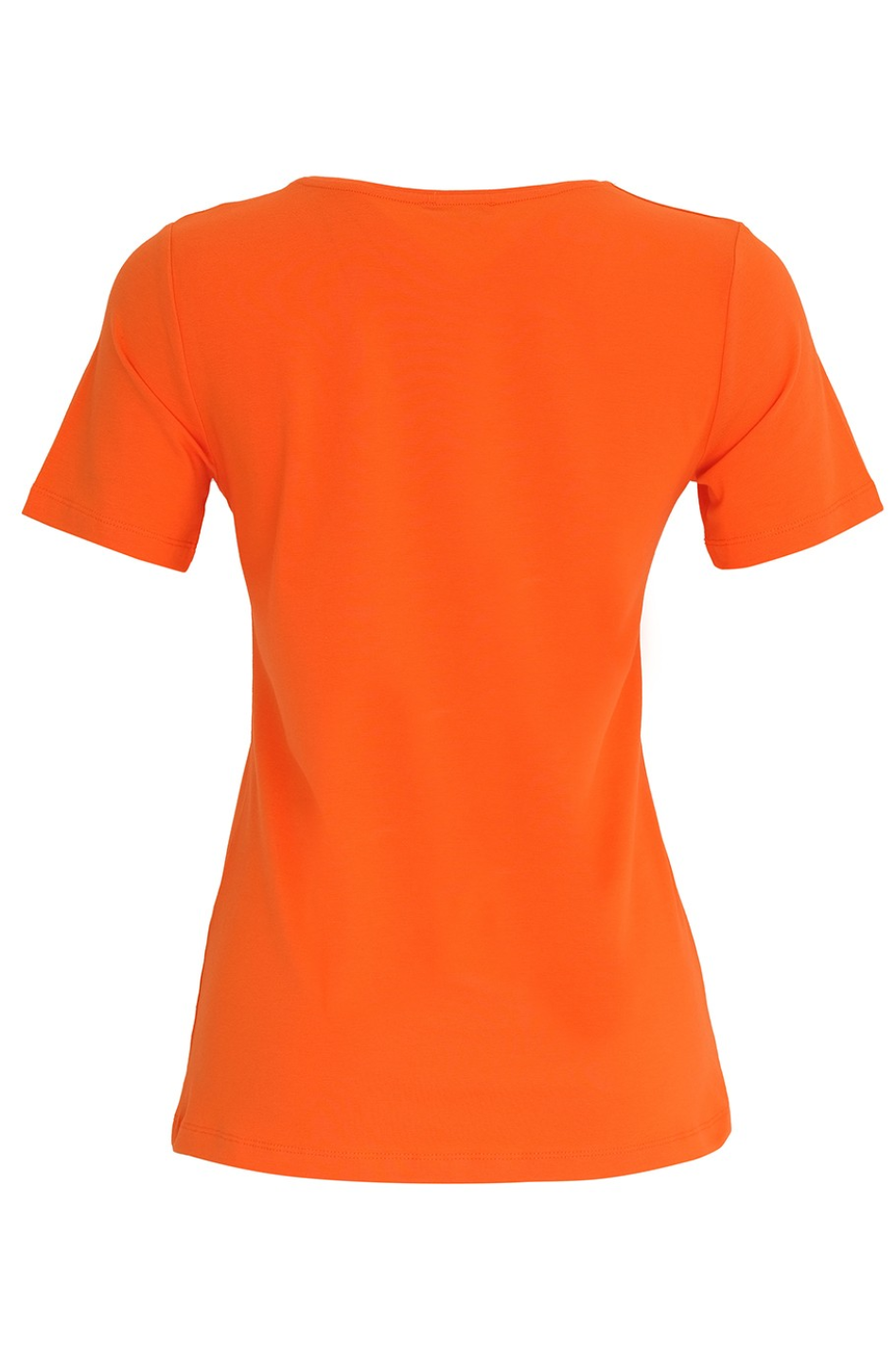 Dolcezza Jersey V-Neck Tee in Orange