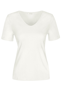 Dolcezza Jersey V-Neck Tee | White | 26501