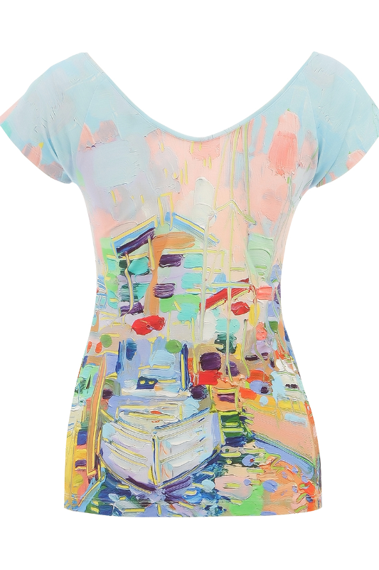 Dolcezza 'Kings Pier Marina' V-Neck Top | 25730