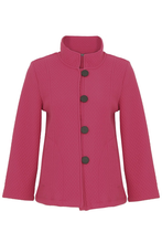 Load image into Gallery viewer, Dolcezza Knit Button Jacket | Fuchsia | 74214
