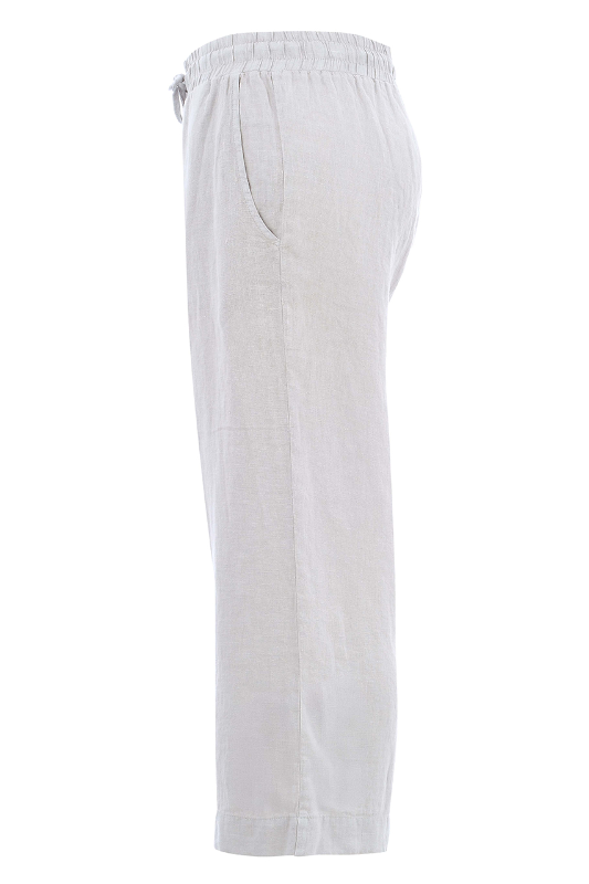 Dolcezza Linen Crop Pant | Silver | 25232