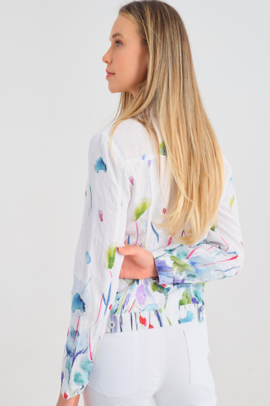 Dolcezza 'Misty Blossom' Linen Jacket | 25784