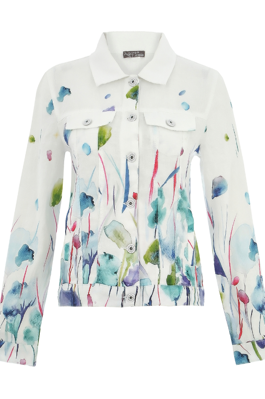 Dolcezza 'Misty Blossom' Linen Jacket | 25784