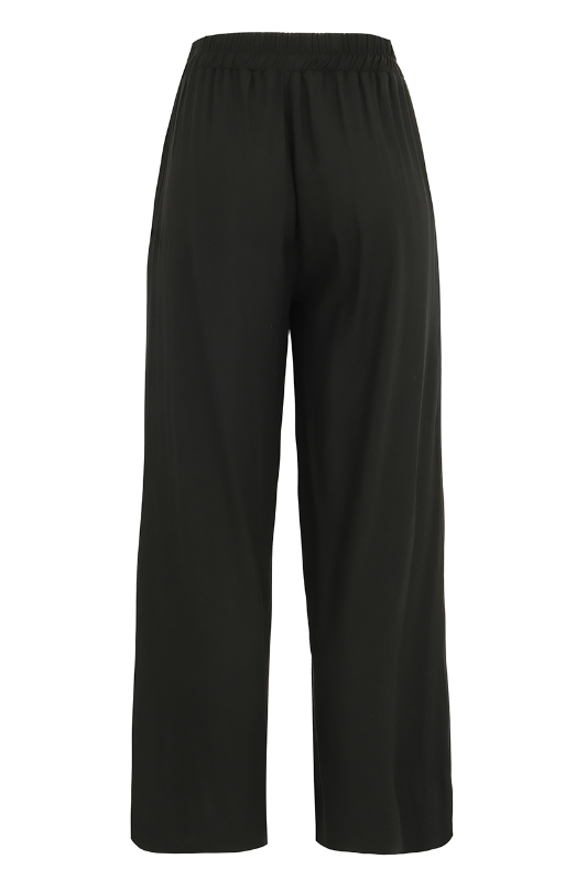 Dolcezza Pull On Wide Leg Capri | Black | 25145