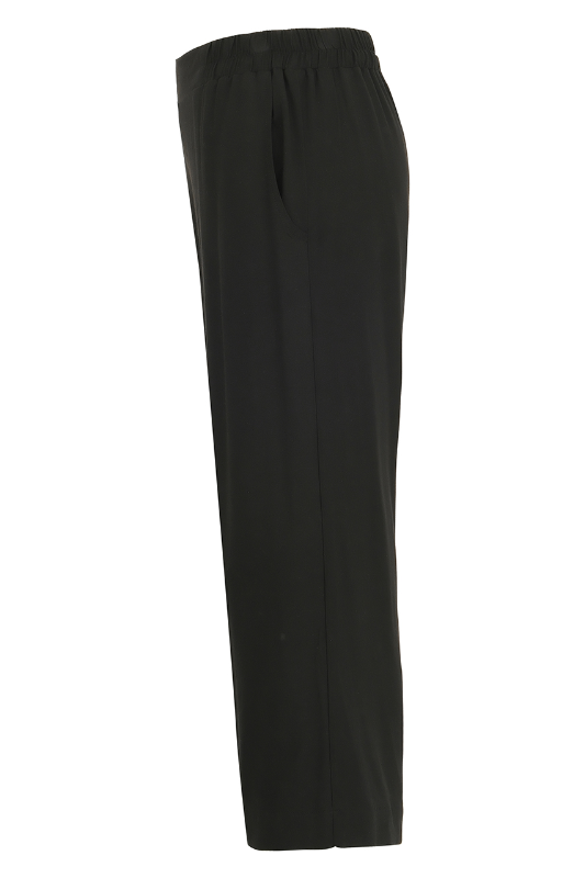Dolcezza Pull On Wide Leg Capri | Black | 25145