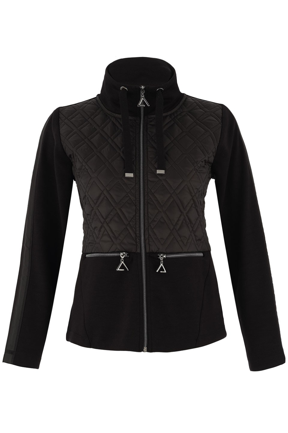 Dolcezza Quilted Jacket with Zipper in Black